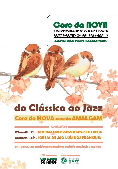 Temporada de Concertos do Clássico ao Jazz - Coro da NOVA convida Amalgam