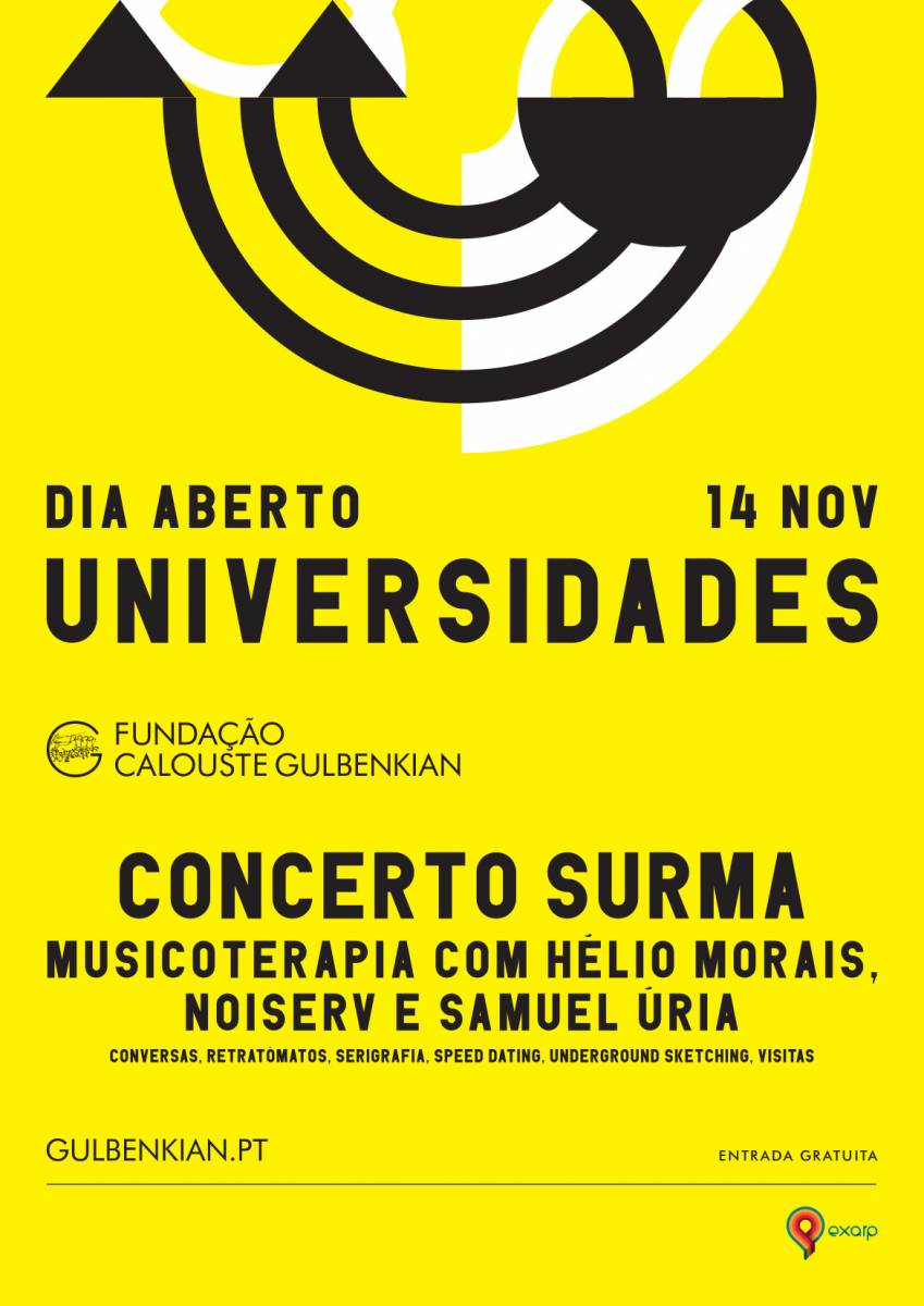 Cartaz do Dia Aberto Universidades na Gulbenkian
