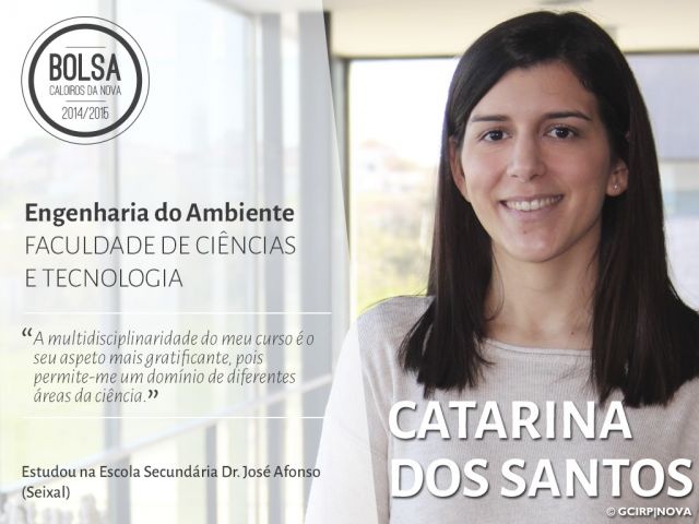 Catarina dos Santos - estudante de Engenharia do Ambiente (Faculdade de Ciências e Tecnologia)