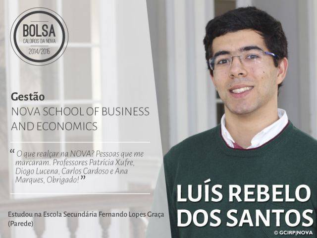 Luís Rebelo dos Santos - estudante de Gestão (Nova School of Business and Economics)