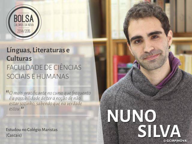 Nuno Miguel Silva - estudante de Línguas, Literaturas e Culturas (Faculdade de Ciências Sociais e Humanas)