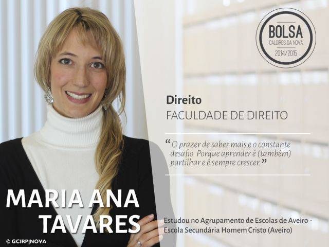 Maria Ana Tavares - estudante de Direito (Faculdade de Direito)