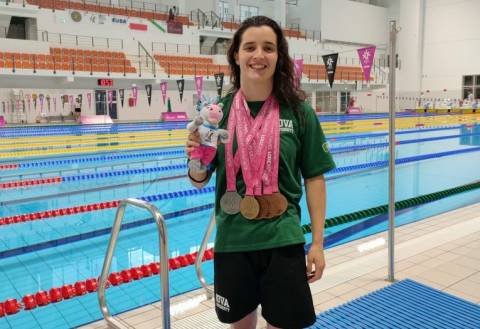 A nadadora Ana Margarida Guedes ganhou 5 medalhas