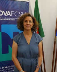 Diretora da Faculdade de Ciências Sociais e Humanas da Universidade NOVA de Lisboa, Alexandra Curvelo, na tomada de posse.