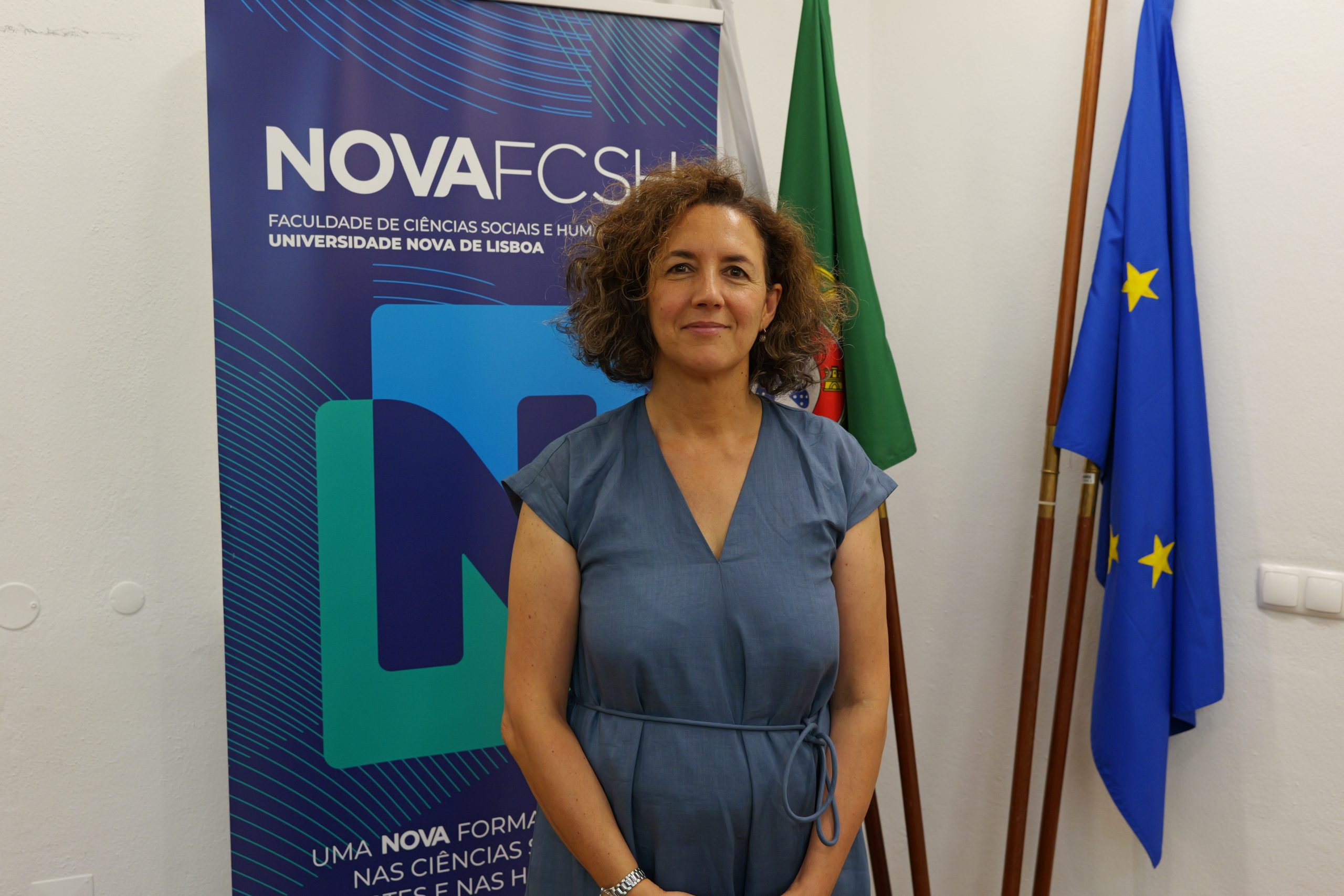 Diretora da Faculdade de Ciências Sociais e Humanas da Universidade NOVA de Lisboa, Alexandra Curvelo, na tomada de posse.